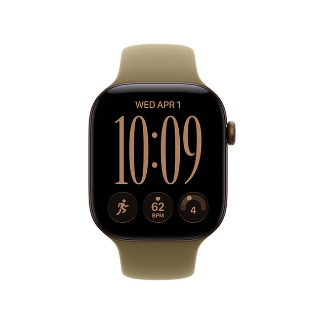 Apple Watch Series 12 GPS 46mm Dark Bronze Aluminium Case with Olive Sport Band