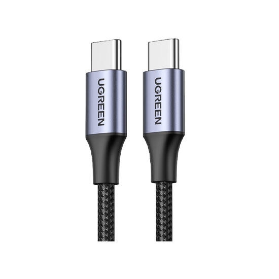 Ugreen USB 2.0 C M/M Round Cable Nickel Plating Aluminum Shell 2m 50152 Black/Grey