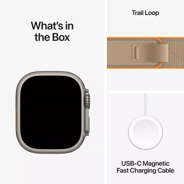 Apple Watch Ultra 4 GPS 49mm Natural Titanium Case with Sand Trail Loop