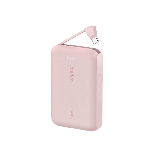 Belkin Power Bank 10000mAh With Integrated Cable BPB021HQPK Pink