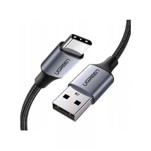 Ugreen USB to USB-C Cable Nickel Plating Aluminum Braid 1.5m 60127 Black