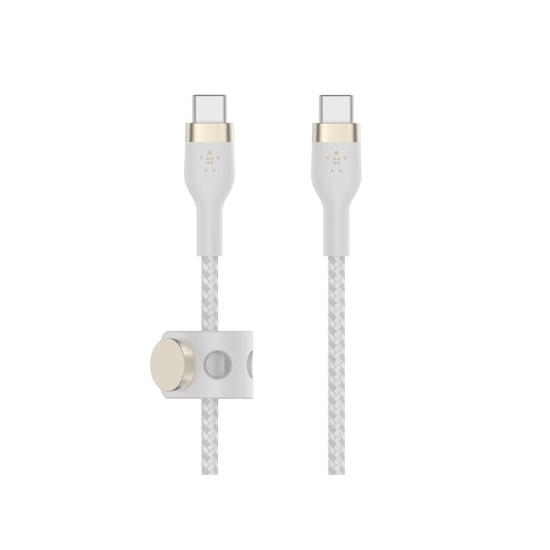 Belkin BoostCharge PRO Flex USB-C to USB-C Braided Silicone Cable 3M CAB011bt3MWH White