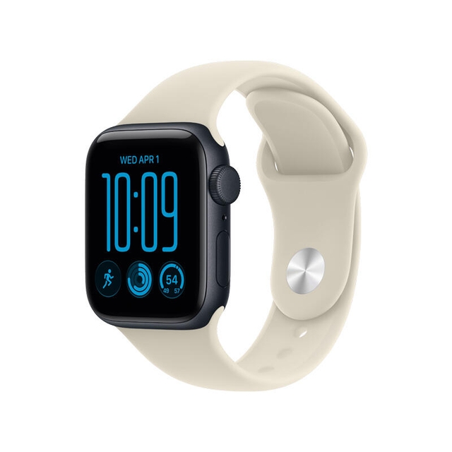 Apple Watch SE 3 GPS 40mm Midnight Aluminium Case With Sand Sport Band MJKY4 S/M