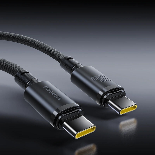 Baseus New Braided Fast Charging Cable USB-C to USB-C 100W 1m E0426W00 Cosmic Black