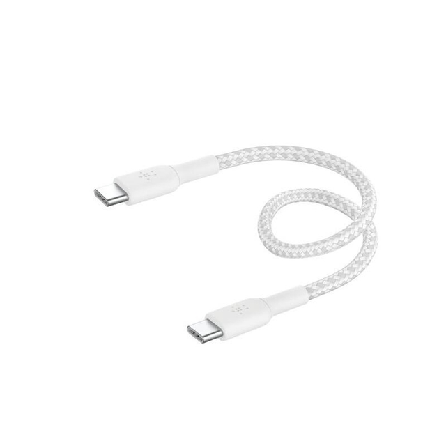 Belkin BoostCharge USB-C to USB-C Braided Cable 0.15M CAB004bt0MWH White