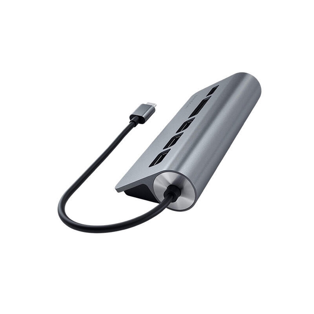 Satechi Type-C Aluminum USB 3.0 Hub & Card Reader ST-TCHCRM Space Grey