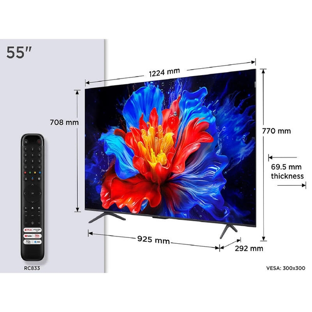 TCL TV 55P8K Black