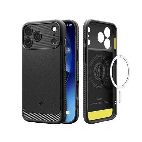 Spigen Rugged Armor Magfit Case For Apple iPhone 17 Pro ACS10329 Matte Black
