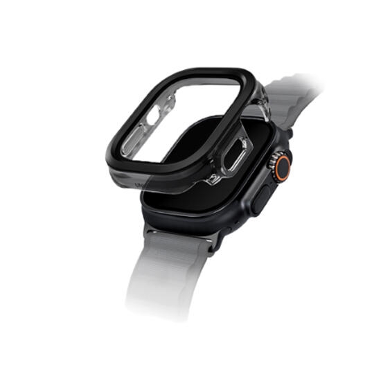 Uniq Voute Tempered Glass Apple Watch Series 49mm Jet Black