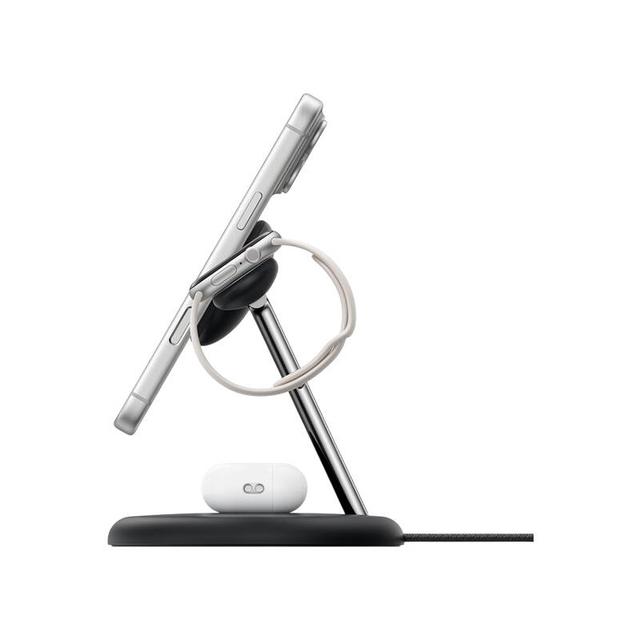 Belkin 3-in-1 25w Magnetic Wireless Charging Stand with QI2 WIZ050kqBK Black