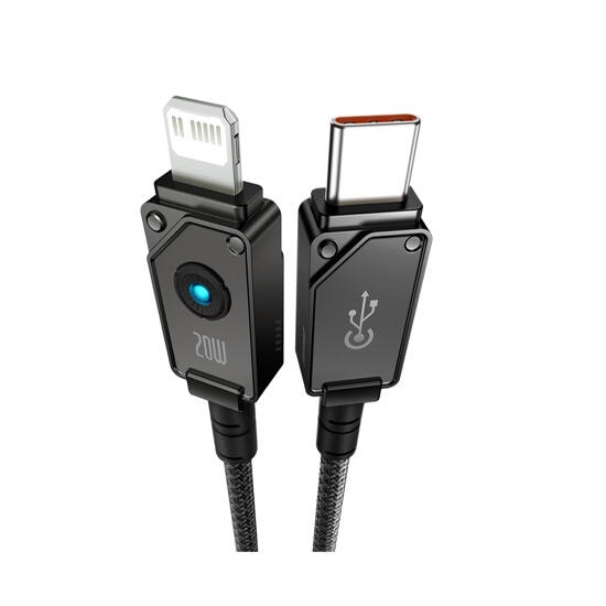 Baseus Unbreakable Series Fast Charging Data Cable Type-C to IP 20W 1m P10355803111-00 Cluster Black