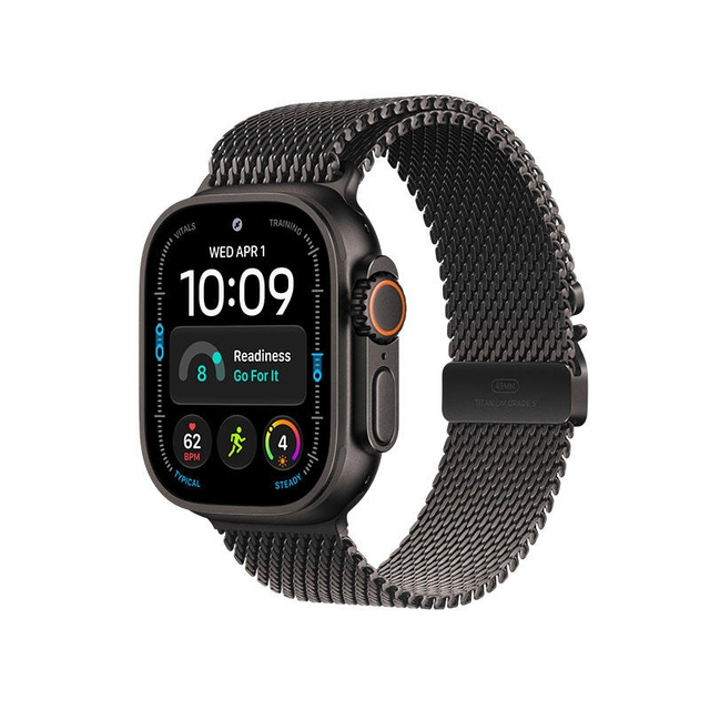 Apple Watch Ultra 4 GPS 49mm Black Titanium Case with Black Titanium Milanese Loop