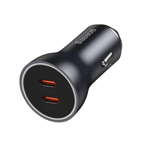 Baseus Golden Contactor Max Dual Fast Charge Car Charger C+C 60W CGJM000213 Dark Grey