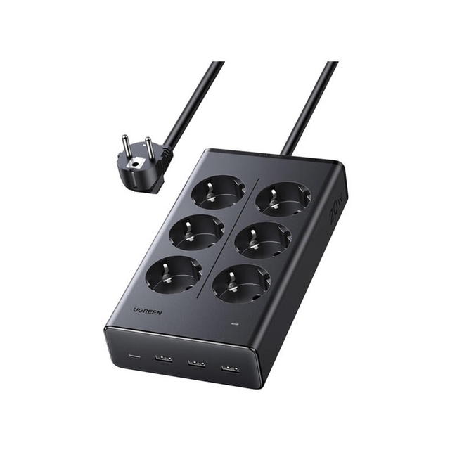 Ugreen 6 Socket USB Type-C 1.5m 75141 Black