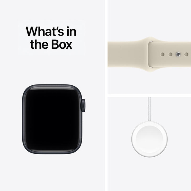 Apple Watch SE 3 GPS 40mm Midnight Aluminium Case With Sand Sport Band MJKY4 S/M