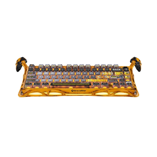 GravaStar Gaming Keyboard Special Edition Mercury K1 Pro 75% Wireless Mechanical Battle Worn Yellow