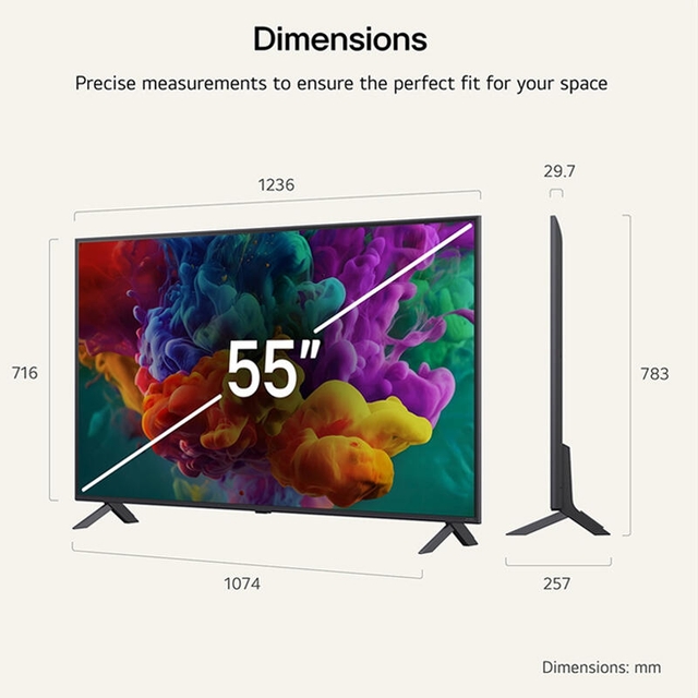 LG TV 55QNED85B6B Black