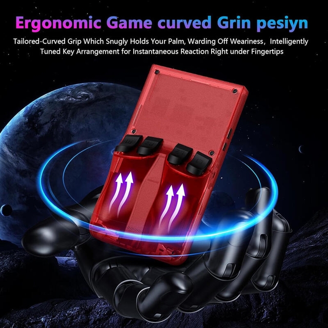 R36Max Handheld Portable Game Station 128GB Red