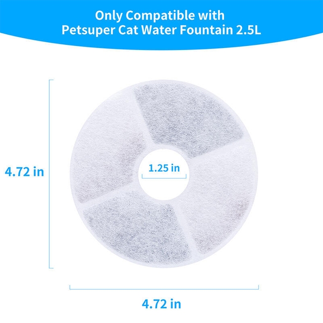 Petsuper Pet Water Dispenser Filter PW02-5 White