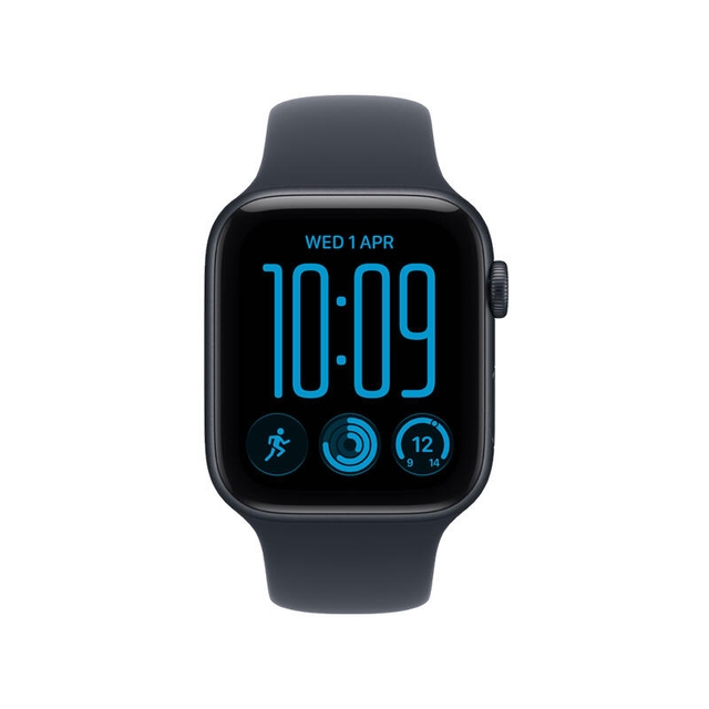 Apple Watch SE 3 GPS 44mm Midnight Aluminium Case With Navy Blue Sport Band MJL94 M/L