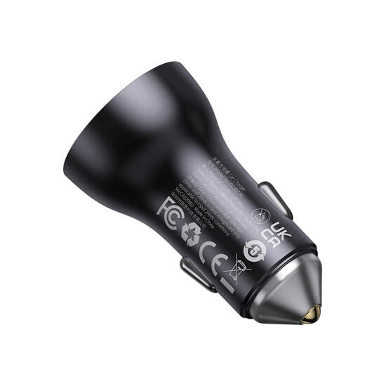 Baseus Golden Contactor Max Dual Fast Charge Car Charger C+C 60W CGJM000213 Dark Grey