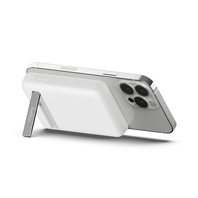 Belkin Magnetic Wireless Power Bank 5000mAh With Stand BPD004BTWT White