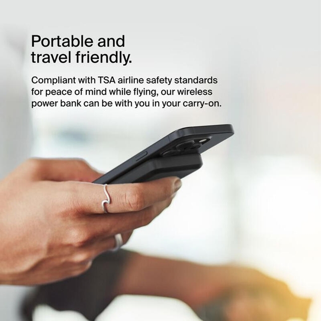 Belkin Magnetic Wireless Power Bank Qi2 15W 5000mAh With Stand BPD006BTBK Black