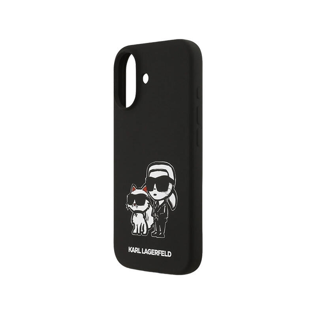 Karl Lagerfeld Hc Magsafe Silicone W/ K&C Sketch Logo  Iphone 17 KLHMP17SSKCGRGOK Black