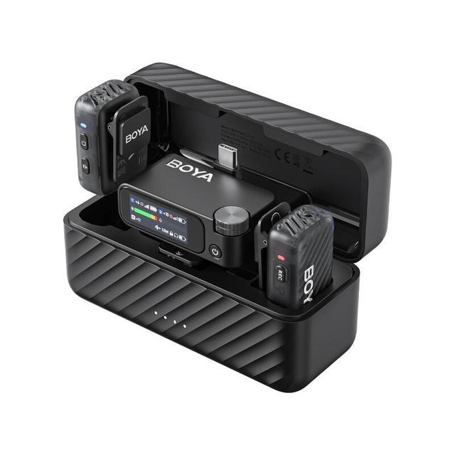 BOYA BOYAMIC 2-01 AI-Powered Mini Wireless Microphone Black
