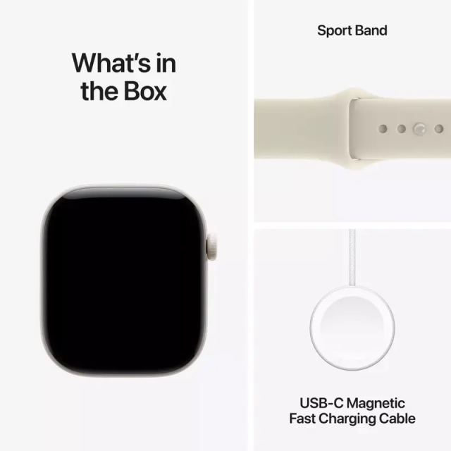 Apple Watch Series 12 GPS 46mm Pearl White Ceramic Case with Sand Sport Band