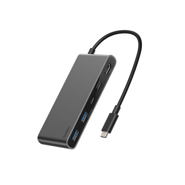 Belkin 7-Port USB-C Hub with Dual USB-C Ports AVC023hqSGY Grey