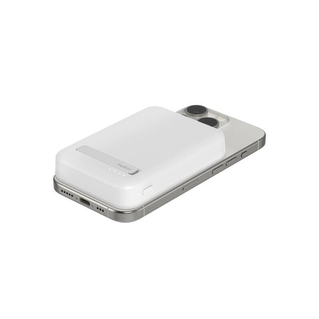 Belkin Magnetic Wireless Power Bank Qi2 15W 8000mAh With Stand BPD007BTWH White