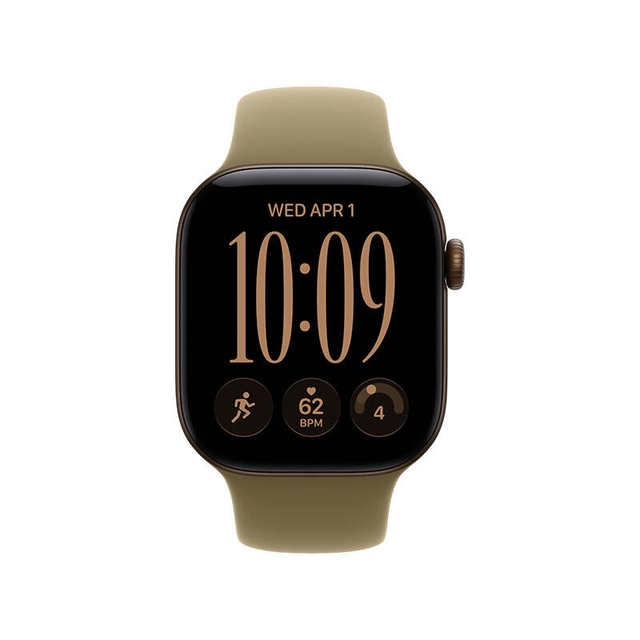 Apple Watch Series 12 GPS 42mm Dark Bronze Aluminium Case with Olive Sport Band