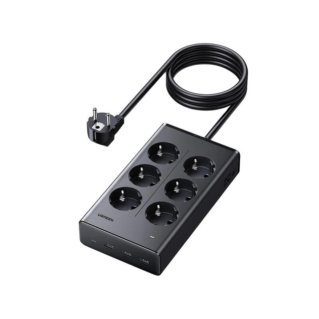 Ugreen 6 Socket USB Type-C 1.5m 75141 Black