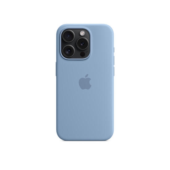 Apple iPhone 15 Pro Silicone Case with MagSafe Winter Blue