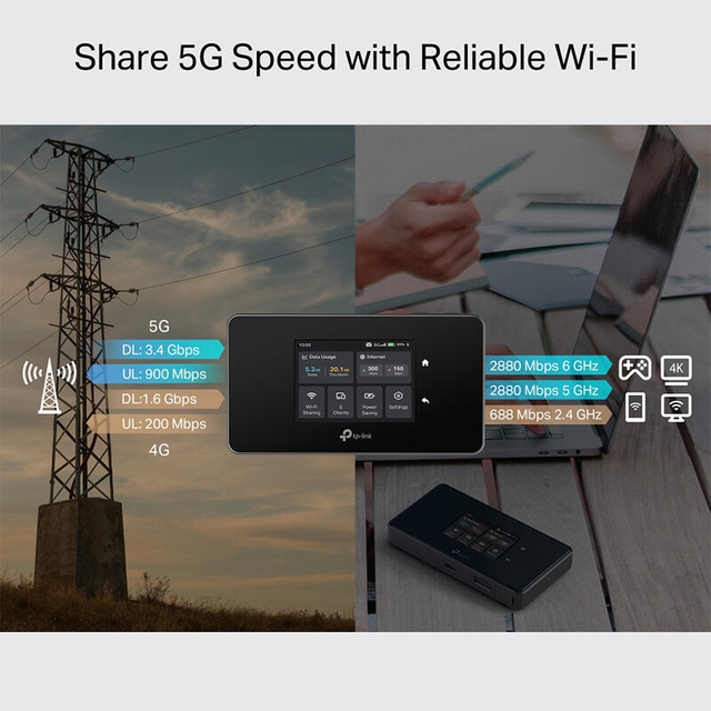 TP-Link Mobile 5G Router M8550 Black