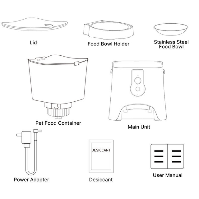 Petsuper Smart Pet Feeder PF01-2 White