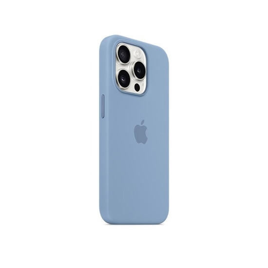 Apple iPhone 15 Pro Silicone Case with MagSafe Winter Blue