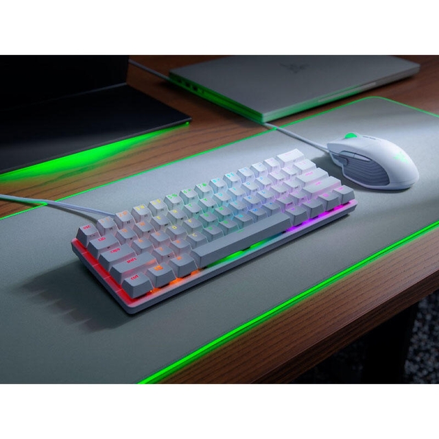 Razer Gaming Keyboard Huntsman Mini Mercury Ed RGB 61key Red Switch RZ03-03390400-R3M1 White