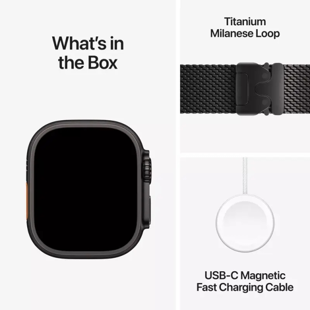 Apple Watch Ultra 4 GPS 49mm Black Titanium Case with Black Titanium Milanese Loop