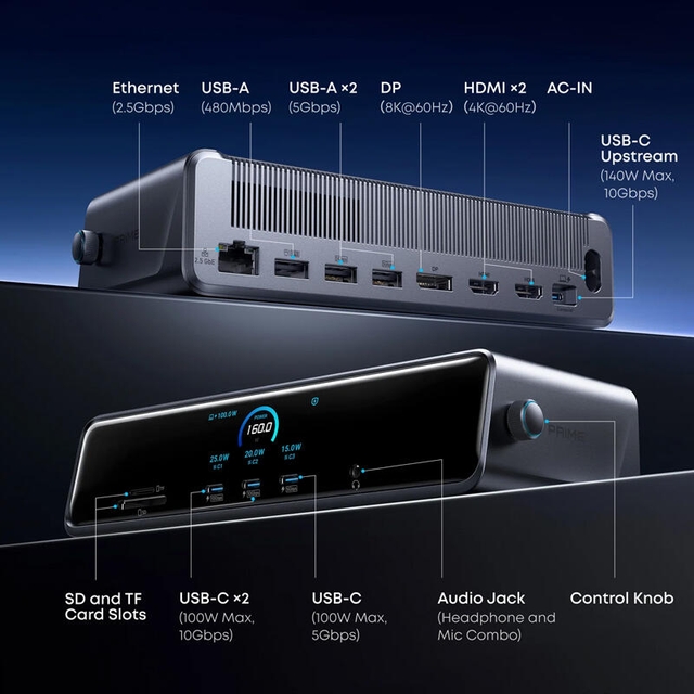 Anker Prime Docking Station 14in1 A83B33A1 Black