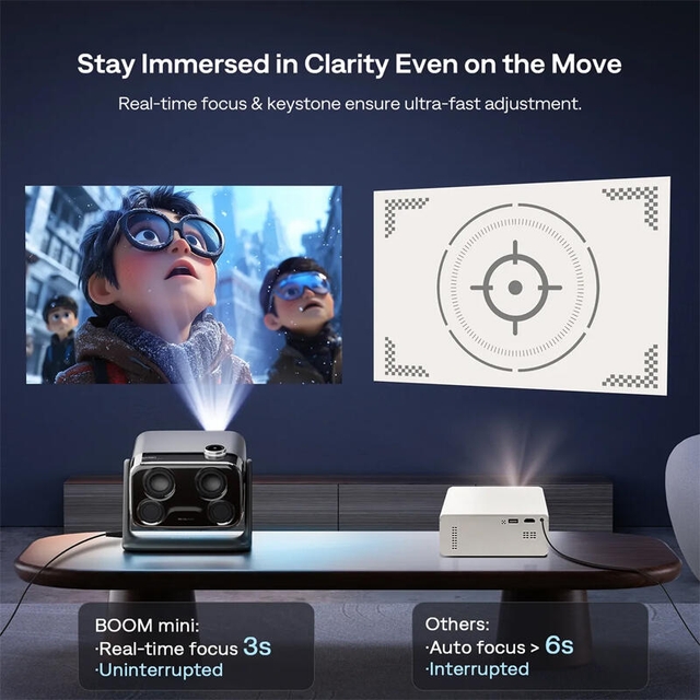 Aurzen Boom Mini Projector Black