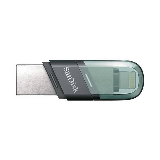 SanDisk iXpand Flash Drive Flip 256GB Type A+Lightning SDIX90N-256G-GN6NE Green