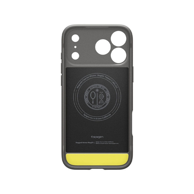 Spigen Rugged Armor Magfit Case For Apple iPhone 17 Pro ACS10330 Grey