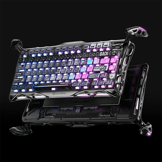 GravaStar Gaming Keyboard Special Edition Mercury K1 Pro 75% Wireless Mechanical Cyberpunk