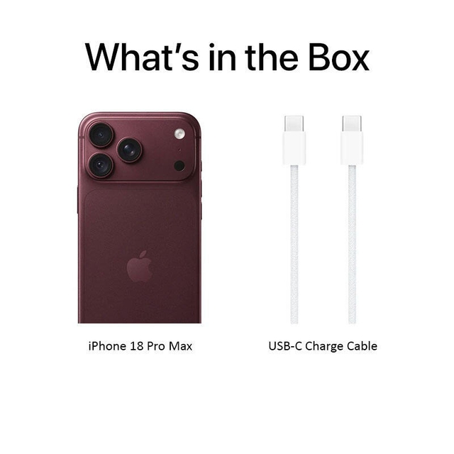 Apple iPhone 18 Pro Max e-SIM Only | 1TB Burgundy