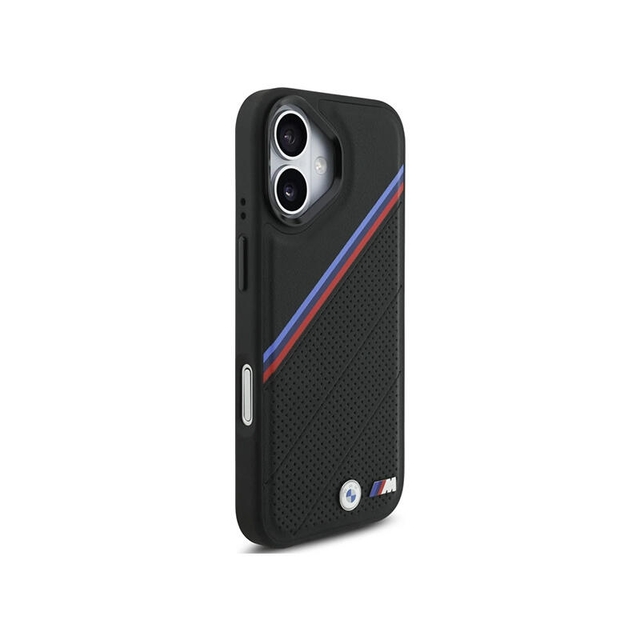 BMW HC M Magsafe PU Tricolor Metal Logo Iphone 17 BMHMP17S25PCSPEK Black