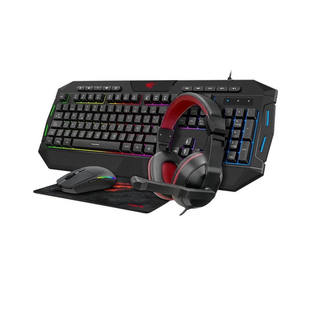 Havit KB501CM Gaming combo keyboard mouse mousepad headset Black