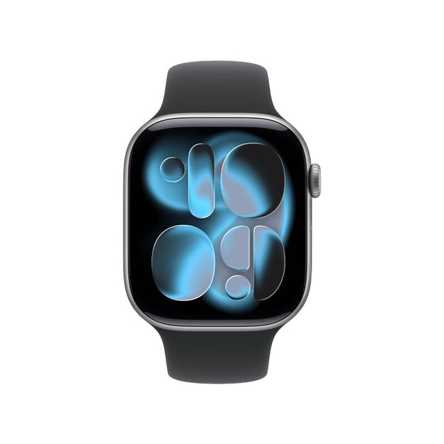 Apple Watch Series 11 GPS 46mm Space Grey Aluminium Case With Black Sport Band MEV44 M/L