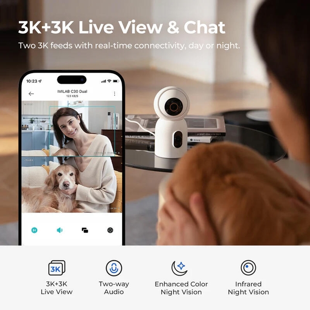 Xiaomi imilab C30 Dual Home Security Camera CMSXJ111A White